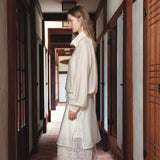 SIOT4198 Sheer Wrinkle Blouson_Cream