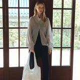 SIOT4198 Sheer Wrinkle Blouson_Light gray