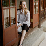 SIOT4198 Sheer Wrinkle Blouson_Light gray