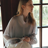 SIOT4198 Sheer Wrinkle Blouson_Light gray