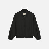 SIOT4198 Sheer Wrinkle Blouson_Black