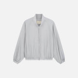 SIOT4198 Sheer Wrinkle Blouson_Light gray