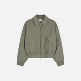 SIOT4201 Volume Padded Bomber Jacket_Light khaki