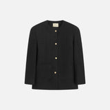 SIOT4204 Oversized Atelier Tweed Jacket_Black