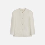 SIOT4204 Oversized Atelier Tweed Jacket_Ivory