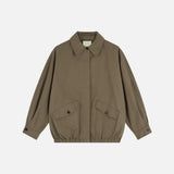 SIOT4207 Oversized Dolman Blouson_Khaki brown