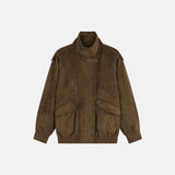 SIOT4209 Edit Suede Jacket_Khaki brown
