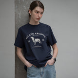 SITP5191 Archive Hound Printing Short Sleeve T-Shirt_Navy