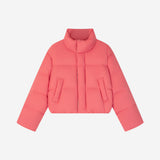 SIOT4214 Duck Down Retro Cropped Puffer_Orange coral