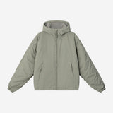SIOT4216 Thinsulate Shirred Hooded Puffer_Khaki
