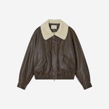 SIOT4221 Faux Shearling Blouson_Khaki brown