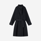 SIOT4227 Handmade Wing-Sleeve Long Coat_Melange black