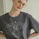 SITP5064 Basset Hound T-shirt_Charcoal