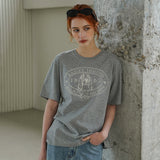 SITP5064 Basset Hound T-shirt_ Melange gray