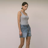 SIJN6073 90s Vintage Denim Shorts_Medium Blue