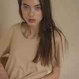 SITP5063 U-neck T-shirt_Beige