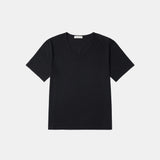 SITP5136 Loose Fit V-Neck Short Sleeve T-Shirt_Black