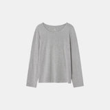 SITP5164 Round Neck Long Sleeve T-Shirt_Melange Gray