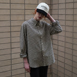 SITP5176 Loose Fit Classic Check Shirt_Black check