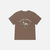 SITP5191 Archive Hound Print T-Shirt_Brown