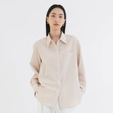 SITP5197 Loose Fit Seersucker Check Shirt_Pink
