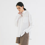 SITP5198 Linen Blend Pure Shirt_White
