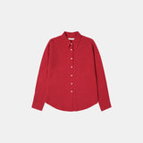 SITP5198 Linen Blend Pure Shirt_Cherry red