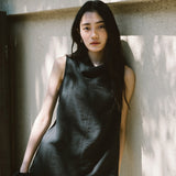 SITP5217 Cowl Neck Breeze Sleeveless Blouse_Black