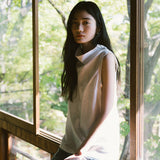 SITP5217 Cowl Neck Breeze Sleeveless Blouse_White