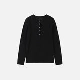 SITP5241 Slub Henley Neck T-Shirt_Black