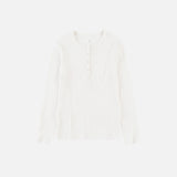SITP5245 Multi Ribbed Henley Neck T-Shirt_Ivory