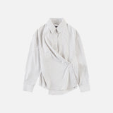 SITP5256 Noble Unbalanced Wrap ST Shirt_Ivory