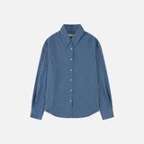 SITP5257 SUNWELL Dobby Check Regular Shirt_Blue