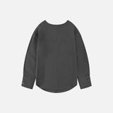 SITP5261 Boatneck Minimal Blouse_Charcoal