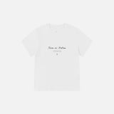 SITP5266 Minimal Font Short Sleeve T-Shirt_White