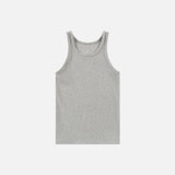 SITP5271 Basic Round Neck Crop Tank Top_Melange gray