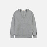 SITP5274 V-neck Batwing Comfort T-shirt_Melange gray