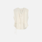 SITP5280 Fluid Cowl Blouse_Cream