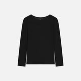 SITP5285 Sheer Rib Boat Neck T-Shirt_Black