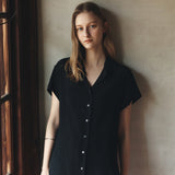SITP5292 Open-Collar Retro T-Shirt_Black