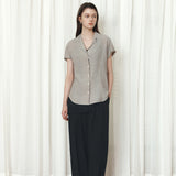 SITP5292 Open-Collar Retro T-Shirt_Olive gray