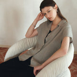 SITP5292 Open-Collar Retro T-Shirt_Olive gray