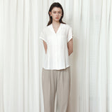 SITP5292 Open-Collar Retro T-Shirt_White