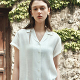SITP5292 Open-Collar Retro T-Shirt_White