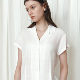 SITP5292 Open-Collar Retro T-Shirt_White