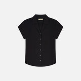 SITP5292 Open-Collar Retro T-Shirt_Black