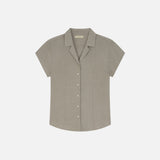 SITP5292 Open-Collar Retro T-Shirt_Olive gray