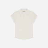 SITP5292 Open-Collar Retro T-Shirt_White