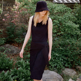 SITP5294 Cowlneck Jersey Sleeveless Top_Black