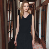 SITP5294 Cowlneck Jersey Sleeveless Top_Black